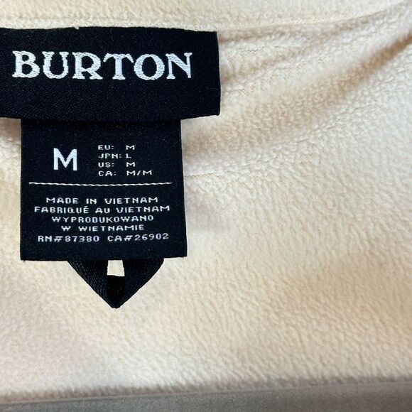 Burton Lynx Cream Hooded Zip Up Fleece| Size M - Picture 8 of 9